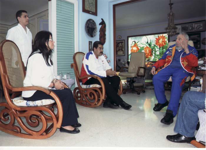 Fidel Castro y Nicolás Maduro tuvieron un ameno encuentro.