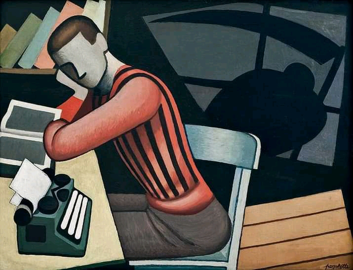 El intelectual - pintura de Marcelo Pogolotti El intelectual - pintura de Marcelo Pogolotti