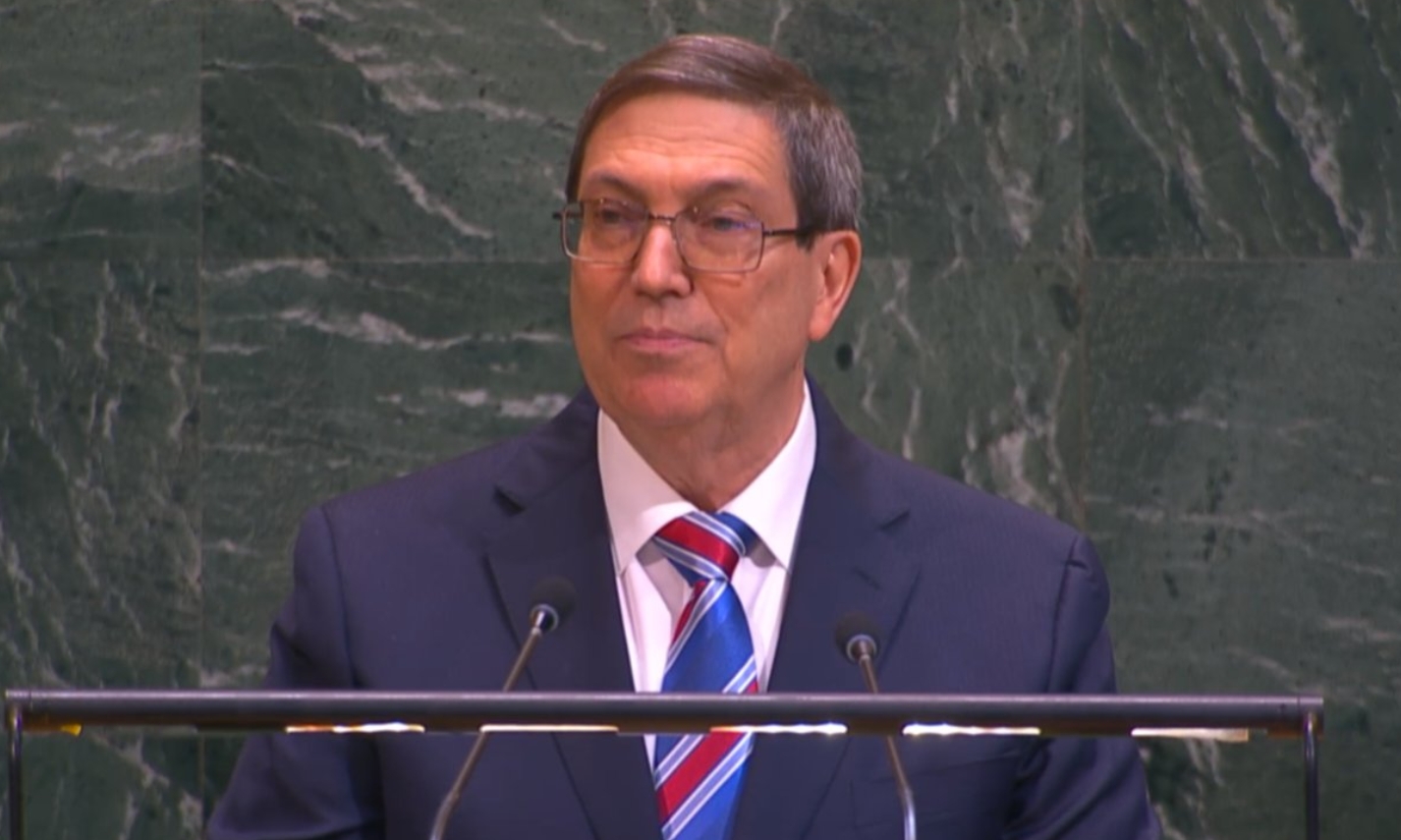 Canciller cubano en la Asamblea General de la ONU. 7 de julio de 2026. Canciller cubano en la Asamblea General de la ONU. 7 de julio de 2026.